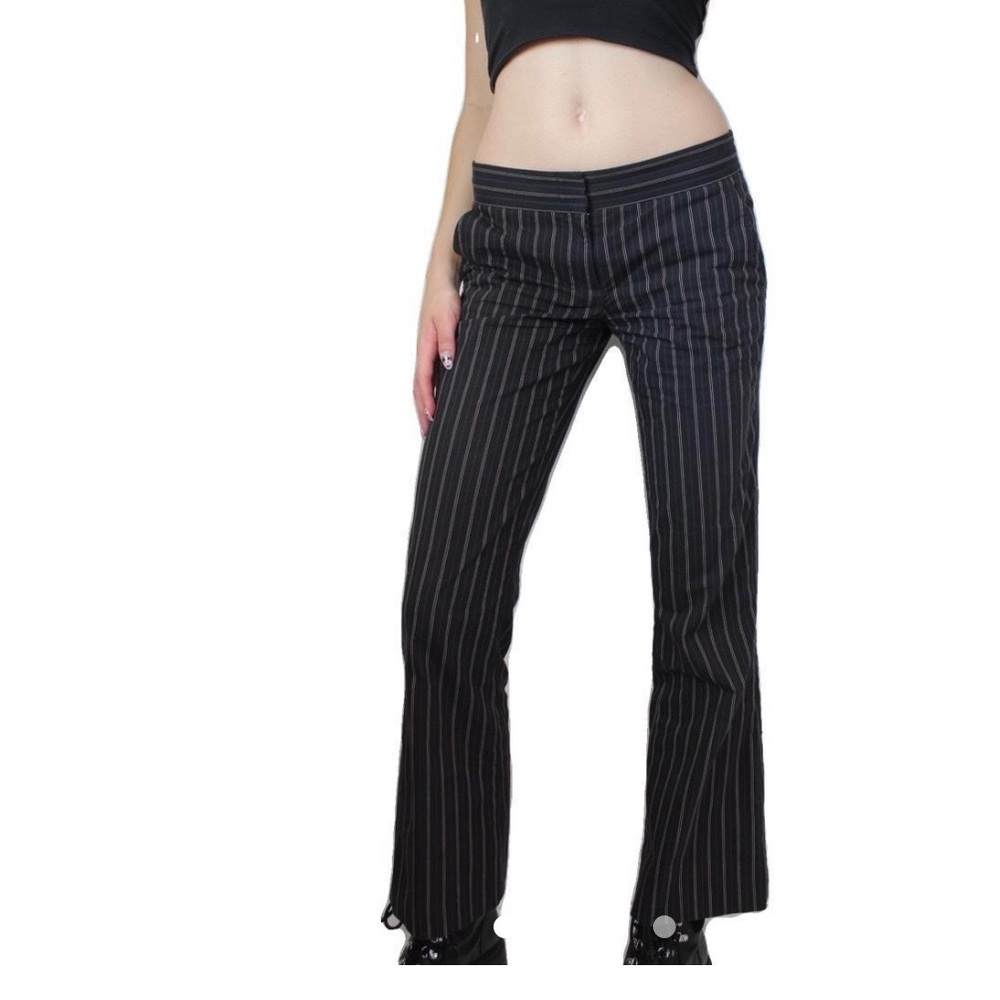 Y2K Black pinstripe pants